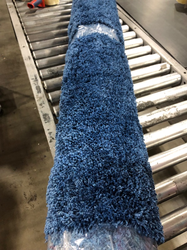 Photo 1 of Blue Fuzzy Area Rug UNKNOWN SIZE 