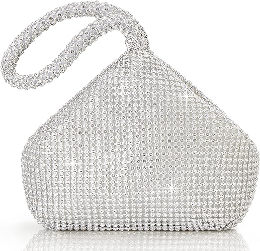 Photo 1 of BABEYOND Women's Rhinestone Clutch Evening Bags Sparkly Glitter Triangle Purse for 1920s Party Prom Wedding