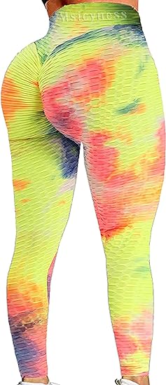 Photo 1 of [Size XL] Msicyness Tiktok Trending Leggings Women's High Waist Yoga Pants Ruched Butt Lift Leggings Textured Scrunch Booty Tights