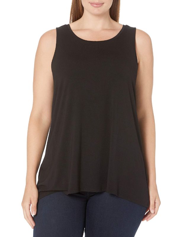 Photo 1 of Amazon Essentials Women's Swing Tank (Available in Plus Size) Sustainably Sourced Rayon Blend Black XX-Large