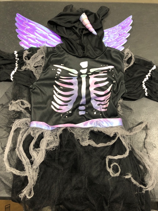 Photo 2 of [Size XL] Soyoekbt Unicorn Skeleton Costume for Girls Halloween Skeleton Costume