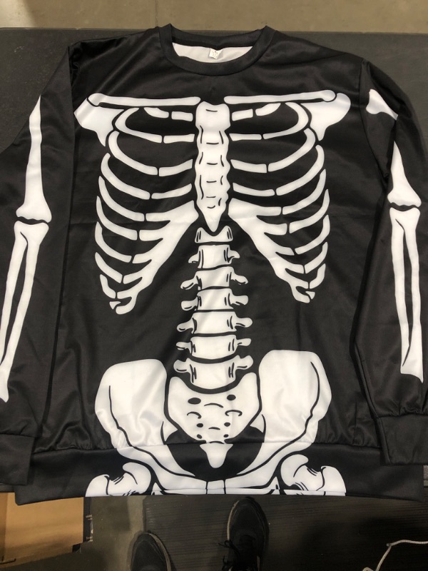 Photo 1 of [Size XL] Men's Skeleton Long Sleeve Shirt