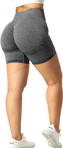 Photo 1 of [Size XL] High Waisted Spandex Shorts for Women, Booty Workout Yoga Biker Shorts- Grey