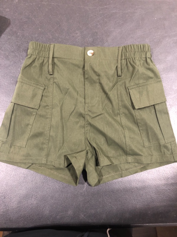 Photo 1 of [Size M] Ladies Safari Cargo Shorts- Olive Green