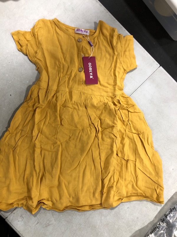 Photo 1 of 8Y Girl's Dress (Mustard Color)