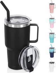 Photo 1 of 30oz. Double Wall Stainless Steel Tumbler W/ Handle - Black
