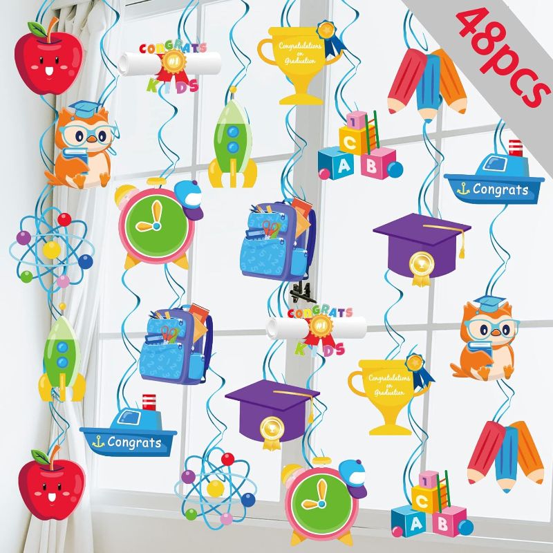 Photo 1 of Graduation Decorations Graduation Banner Graduation Party Decorations Hanging Swirl Preschool Kindergarten, Elementary