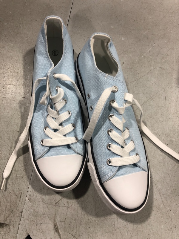 Photo 1 of (10) Light Blue Low Top Sneakers