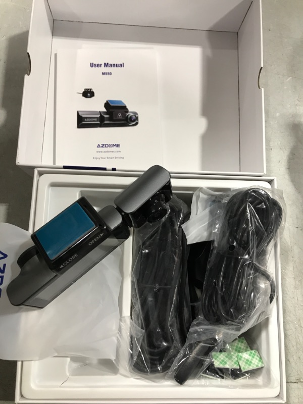 Photo 1 of AZDOME M550 Pro 3 Channel 4K Dash Cam, 4K+1080P Front and Rear, 1440P+1440P+1080P Three Way Triple Car Camera, Built-in 5GHz WiFi GPS, 64GB Card Included, IR Night Vision, Capacitor, 24H Parking Mode