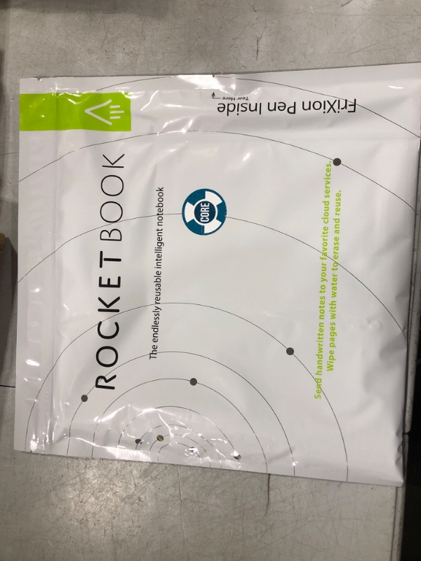 Photo 2 of Rocketbook Smart Reusable Notebook & Beacons - Digitize Your Whiteboard - Reusable Stickers To Upload Your Whiteboard Notes To The Cloud with Carrying Case (1 Pack), BEA-A4-K Midnight Blue Letter Notebook + Stickers