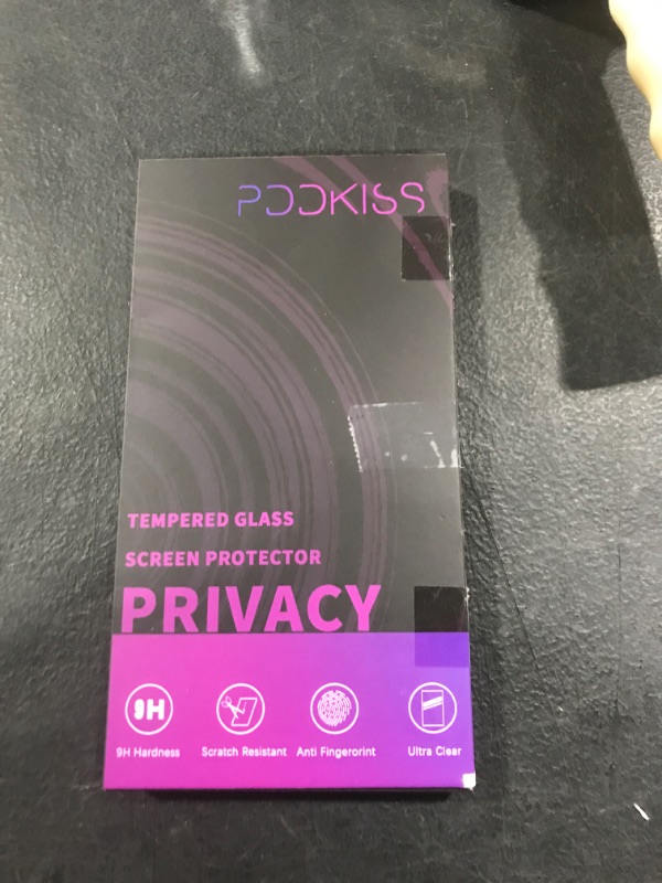 Photo 1 of PAPIKISS Compatible for iPhone 13/iPhone 14/iPhone 13 Pro Privacy Screen Protector 6.1 inch Display, Gradient Colorful Anti Spy Blue Light HD Tempered Glass Easy Installation