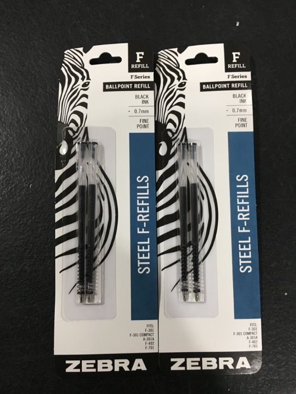 Photo 2 of Zebra F-Refill, Fine Point, Black Ink, 2/Pack