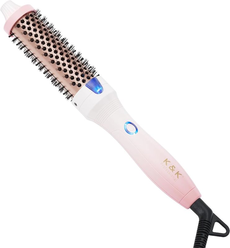 Photo 1 of 1.25 Inch Curling Iron Brush Ceramic Tourmaline Ionic Hair Curler Hot Brush Create Loose & Volume Curls Ceramic Tourmaline Ionic Curling Wands Heated Styler Brush for Long Hair Dual Voltage
