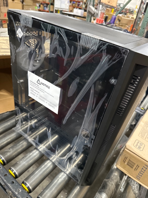Photo 1 of MUSETEX ATX PC Case Pre-Install 6 PWM ARGB Fans, Mid Tower Gaming Case with Opening Tempered Glass Side Panel Door, Mesh Computer Case, TW8