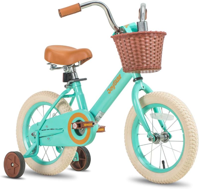Photo 1 of 
JOYSTAR Vintage Kids Bike with Training Wheels & Basket, 12 14 16 20 24 Inch Kids Bicycle for 2-14 Years Girls & Boys (Green, Beige & Pink)
Color:Green
Style:14 Inch With Training Wheels