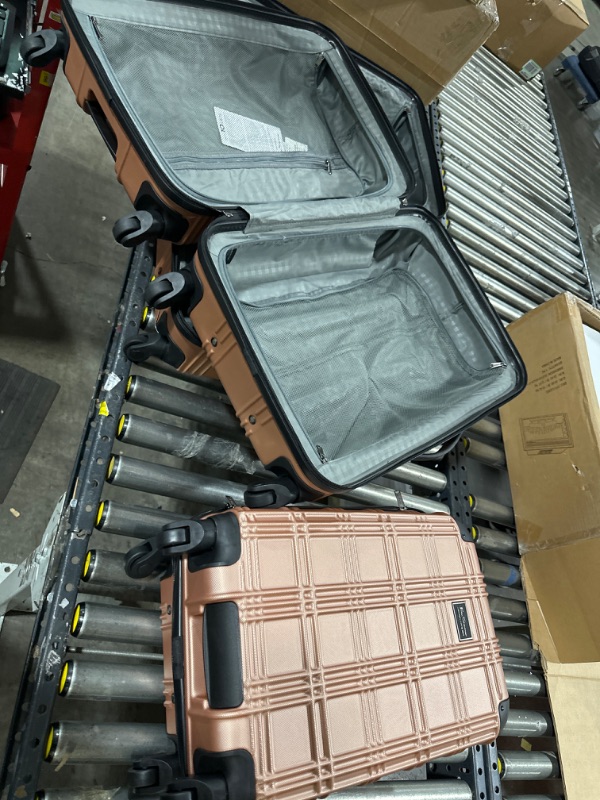 Photo 2 of Ben Sherman Nottingham Lightweight Hardside 4-Wheel Spinner Travel Luggage, Rose Gold, 3-Piece Set (20"/24"/28")
