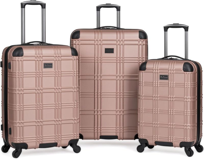 Photo 1 of Ben Sherman Nottingham Lightweight Hardside 4-Wheel Spinner Travel Luggage, Rose Gold, 3-Piece Set (20"/24"/28")
