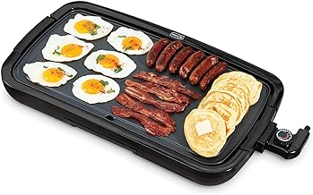 Photo 1 of DASH Deluxe Everyday Electric Griddle, 20” x 10.5”, 1500-Watt - Black & Rapid Egg Cooker: 6 Egg Capacity Electric Egg Cooker - Black Black Griddle + Egg Cooker