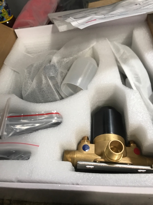 Photo 1 of Keweai Shower Valve Trim Kit Oil-Rubbed Bronze Shower System Set 6 inch 5 Modes Rain Shower Head Single Function Single Handle with Pressure Balance Bathroom Rainfall Wall Mounted Oil Rubbed Bronze