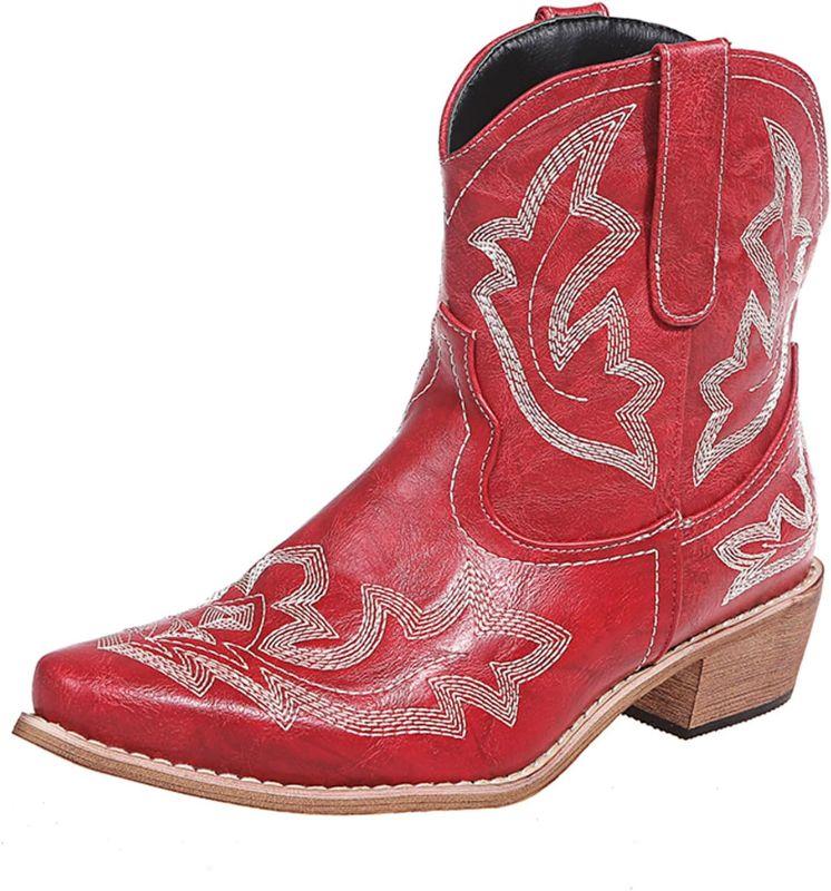 Photo 1 of  Cowboy Boots for Women Booties Ankle Cowgirl Western Boots Stitched Size 11