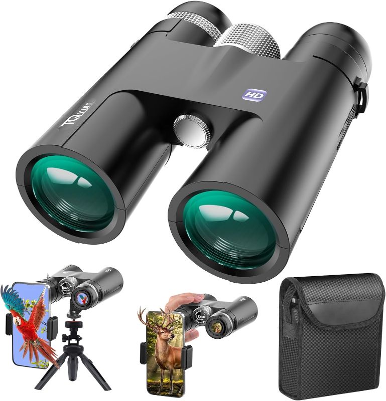 Photo 2 of  HD Binoculars for Adults with Upgraded Phone Adapter, Tripod and Tripod Adapter - High Powered with Super Bright and Large View for Bird Watching,Hunting,Travel
