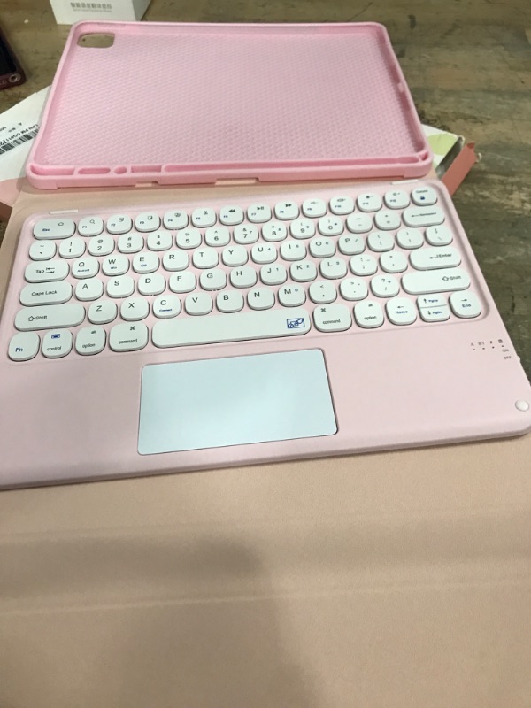 Photo 2 of HENGHUI New iPad Pro 2022 12.9 inch Keyboard Case with Touchpad Cute Round Key Color Keyboard iPad Pro 12.9" 6th 5th 4th 3rd Generation 2021 2020 2018 Detachable Touch Keyboard Cover (Pink) iPadPro12.9" 6th/5th/4th/3rd Generation Pink
