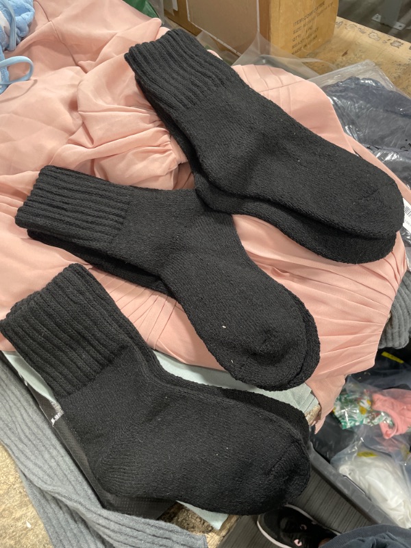 Photo 1 of 3 pairs of thick black warm socks 