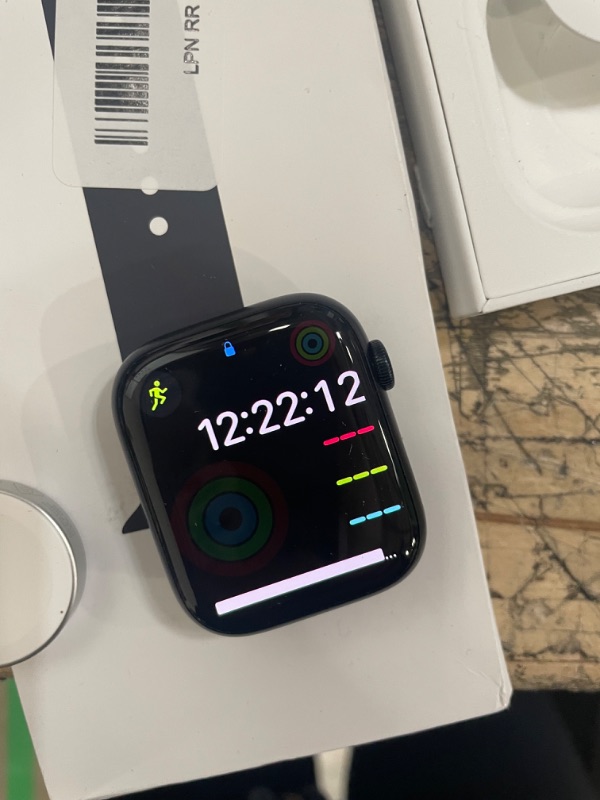 Photo 5 of **LOCKED HAS A PASSCODE*** NON REFUNDABLE -FINAL SALE - NO RETURNS Apple Watch Series 9 (GPS) 45mm Midnight Aluminum Case with Midnight Sport Band - S/M