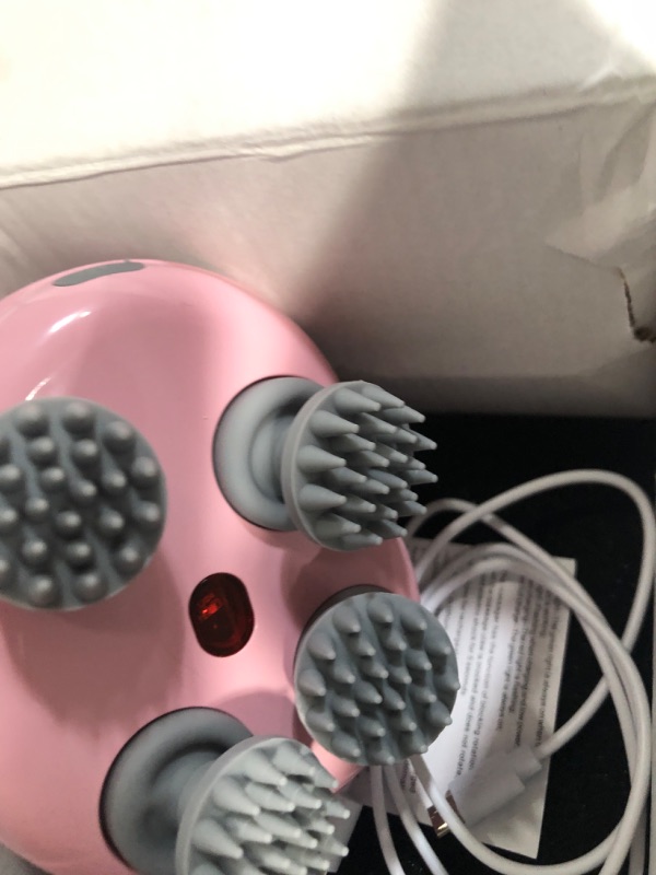 Photo 2 of Electric Scalp Massager,Head Massager Scalp Stress Relax,Silicone Scalp Massager,Head Massager for Hair Growth,Head Scratcher,Scalp Massager Shampoo Brush,pet Massager,cat,Dog?White?  pink