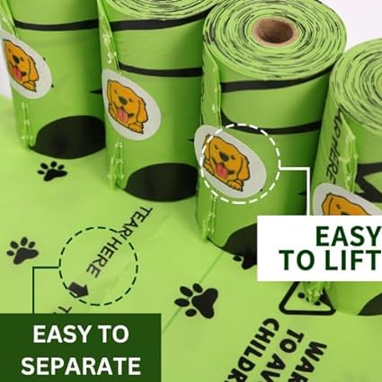 Photo 1 of 240 Dog Poop Bags | Certified Compostable| Eco-friendly Pet Waste Bags with Dispenser |16 Rolls of Plant Based, Extra-thick, leak-proof and odor-proof Bags | Good for Dogs, Cat's Litter, Kid's Diapers
