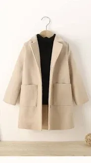 Photo 1 of 1pc Double Pocket Lapel Neck Overcoat size medium 