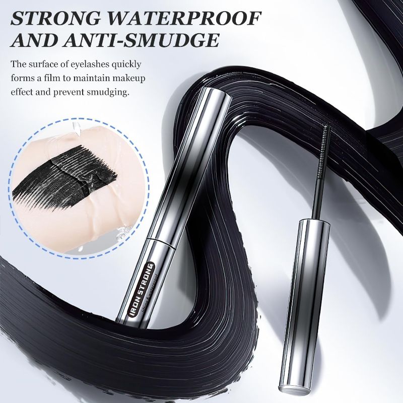 Photo 1 of 2Pcs Judy Mascara,3D Judy Curling Eyelash Iron Mascara, Iron Brush Mascara,Washable Extra Slim Metal Mascara, Waterproof & Long-Lasting Mascara(Black)

