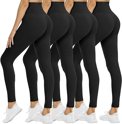 Photo 1 of 4 pairs of black yoga leggings 