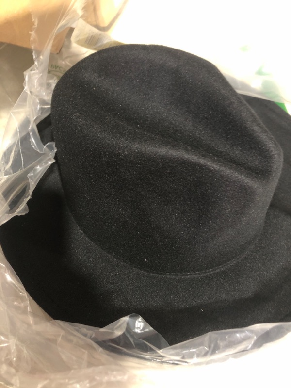 Photo 2 of (see images) SAJUZEN Wide Brim Fedora Hats for Women Mens Felt Fedora Hats with Belt Buckle