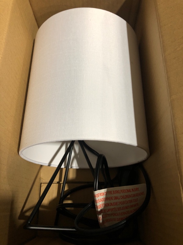 Photo 2 of (single lamp)(no pair see images) Bedside Table Lamp Black Metal Table Lamp for Bedroom