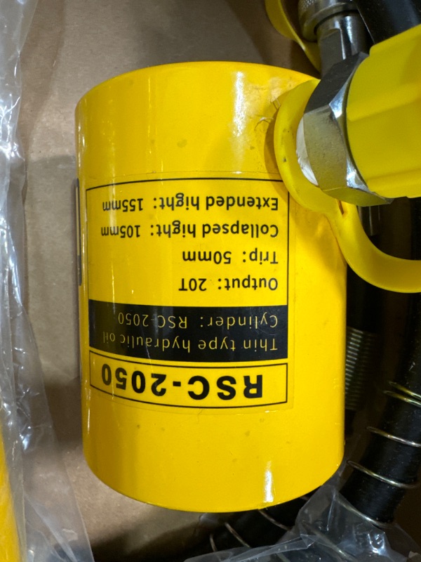 Photo 2 of QWORK 20T Mini Hydraulic Cylinder Jack Porta Power Ram 2" Stroke, CP-180 Manual Hydraulic Hand Pump, Single Acting Lifting Cylinders for Machinery Shipbuilding