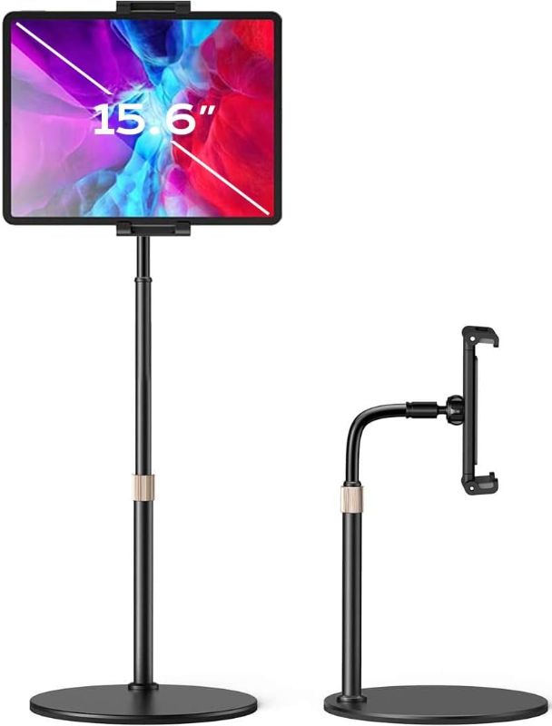 Photo 1 of LISEN Tablet Stand for iPad Holder Adjustable, Tablet Holder for Desk, Thick Case Friendly iPad Stand Fits(4.7"-15.6") iPad Pro 12.9,10.9,10.2, Air Mini 4 3 2, Fire, Tab, Nexus, Kindle