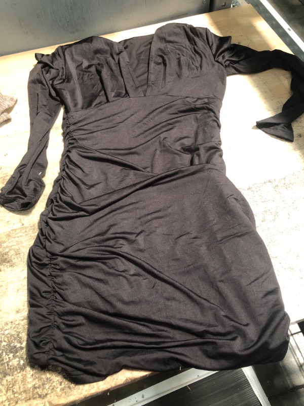 Photo 1 of black long sleeves v neck dress medium 