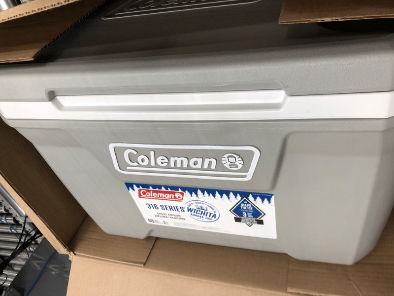 Photo 2 of (see all images) Coleman Ice Chest Coleman 316 Series Hard Coolers Rock Grey 52qt