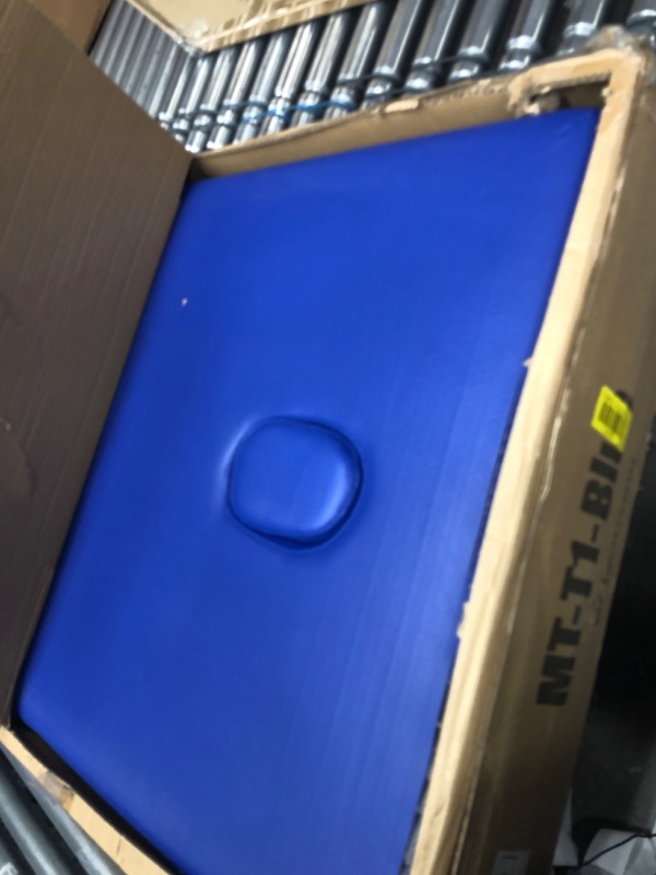 Photo 2 of **MINOR CUTS/IS BLUE, NOT ORANGE****   Massage Table Massage Bed Spa Bed 84 Inch Height Adjustable 3 Fold Aluminium Massage Table W/ Face Cradle Carry Case Portable Facial Salon Tattoo Bed