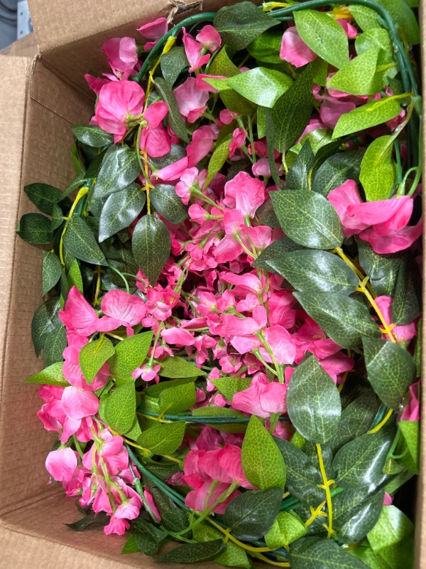 Photo 2 of 2 pcs pink flowers vine s