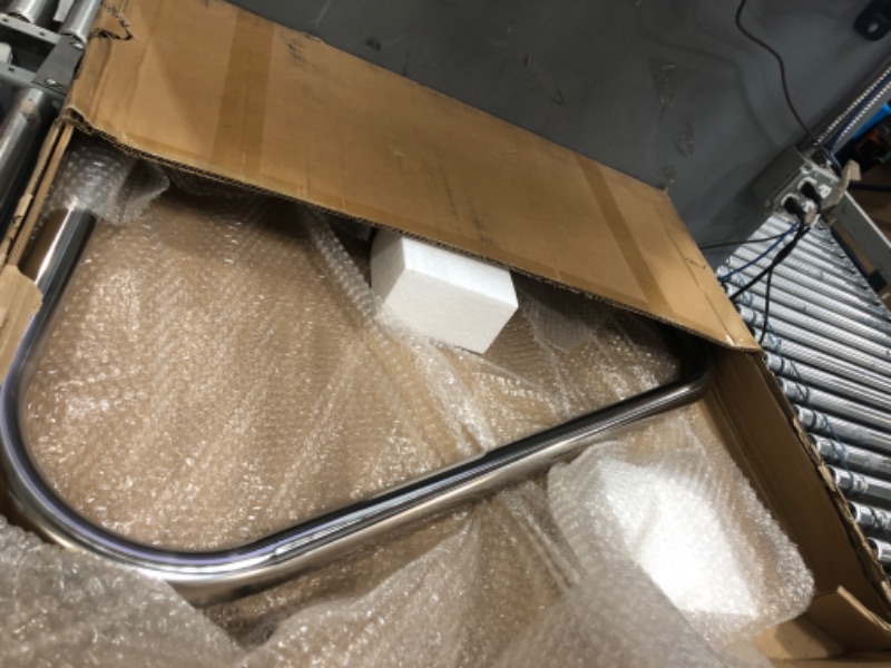 Photo 1 of Pool Rail for inground Pools (39x32), 304SS Pool handrail with Nonslip Blue Cover.