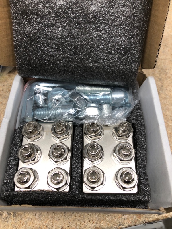 Photo 2 of 12-Way 10AWG Up to 4/0 AWG Gauge Battery Terminal Connectors, Top Post Battery Terminals, M10 or 3/8”-16 Positive and Negative for Cars Truck Boat Trailer Marine (M10 or 3/8”-16)