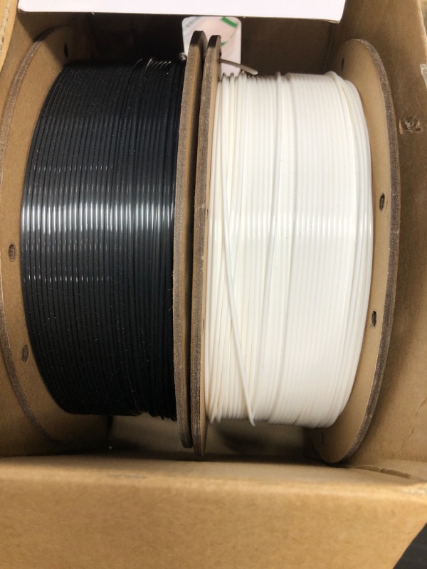 Photo 2 of PLA 3D Printer Filament, 3D Printer PLA Filament 1.75mm, Dimensional Accuracy +/- 0.02 mm, 1KG Spool PLA Black and White