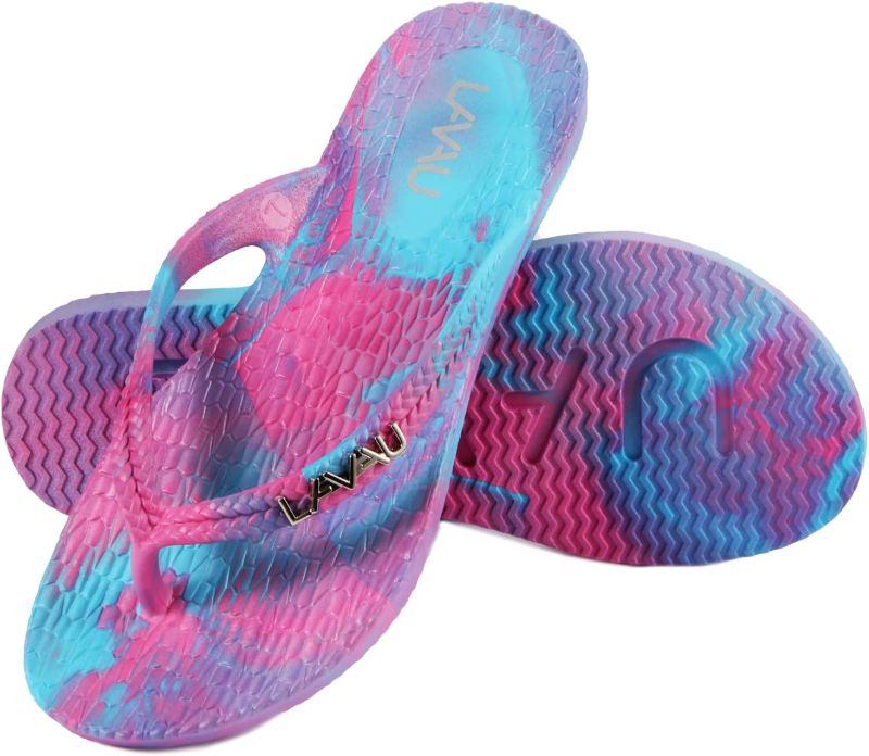 Photo 1 of 
LAVAU Women Waterproof Flip Flops, Shower & Water No-Slip Sandals for Pool and Beach 11