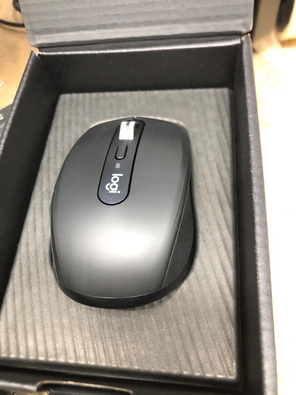 Photo 2 of Logitech MX Anywhere 3S Compact Wireless Mouse, Fast Scrolling, 8K DPI Tracking, Quiet Clicks, USB C, Bluetooth, Windows PC, Linux, Chrome, Mac - Graphite - With Free Adobe Creative Cloud Subscription Graphite MX Anywhere 3S (NEW)