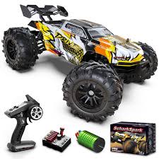 Photo 1 of Brushless RC Cars for Adults Fast 70 KPH, 4WD High Speed All Terrain RC Truck, Remote Control Car for Adults with 50 Min Runtime, 1:16 Offroad Monster Truck with Metal Parts & 2 Batteries
