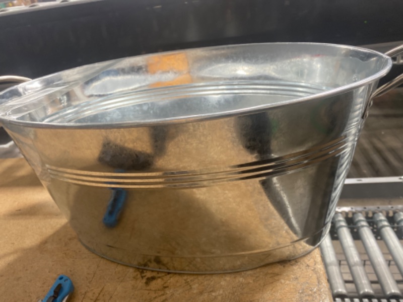 Photo 1 of Achla Designs C-55 Large Galvanized Steel Metal Oval tub