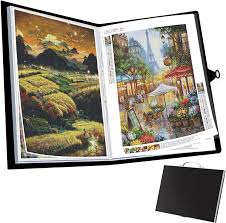 Photo 1 of A2 Diamond Art Storage Diamond Painting Kits Combo Folderd for Diamond Painting 30-Page Transparent Sleeve Large Capacity (30 pages41x55.2cm(16.1x21.7inch?, Black) 30 pages41x55.2cm(16.1x21.7inch? Black