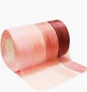 Photo 1 of 1 Inch pink Organza Ribbon 50 Yards, Sheer Chiffon for Gift Wrapping Decoration, Transparent Tulle Holiday Presents, Birthday Cards, Wedding Invitations, DIY Bows Crafts